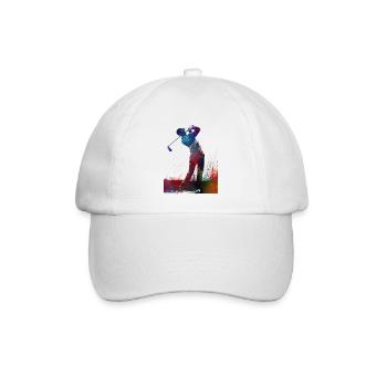 Golfspieler #golf - Baseballkappe - Weiß/Weiß - Vorne