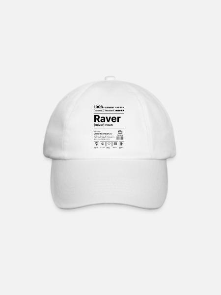 Raver-Lebensstil - Baseballkappe - Weiß/Weiß