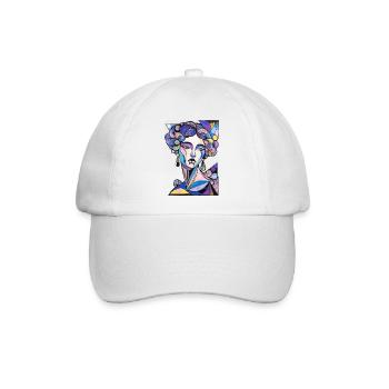 Psychedelischer Surrealismus - Baseballkappe - Weiß/Weiß - Vorne