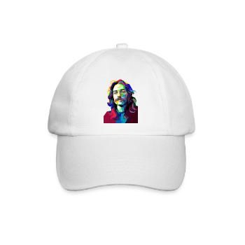 Trommelmusiker-Pop-Art - Baseballkappe - Weiß/Weiß - Vorne