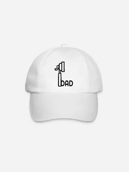 Espresso-Kaffeemaschine-Papa - Baseballkappe - Weiß/Weiß