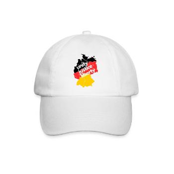 Deutschlandkarte - Einigkeit, Recht & Freiheit - Baseballkappe - Weiß/Weiß - Vorne