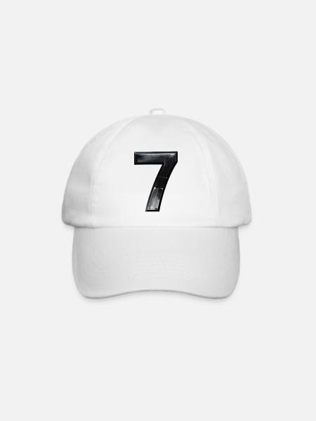 Schwarz Marble Sieben Motiv - Baseballkappe - Weiß/Weiß