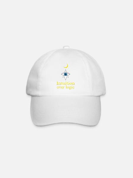 Intuition über Logik - Baseballkappe - Weiß/Weiß