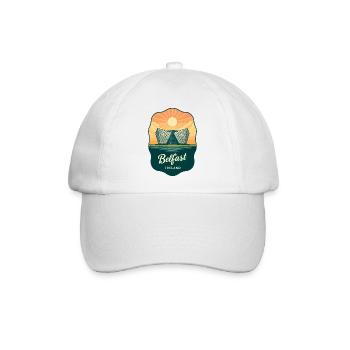 Belfast Titanic Vintage-Reiseabzeichen - Baseballkappe - Weiß/Weiß - Vorne