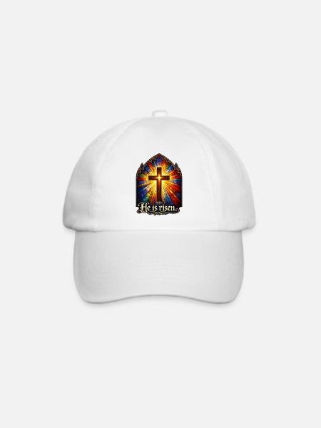 He is risen - Baseballkappe - Weiß/Weiß