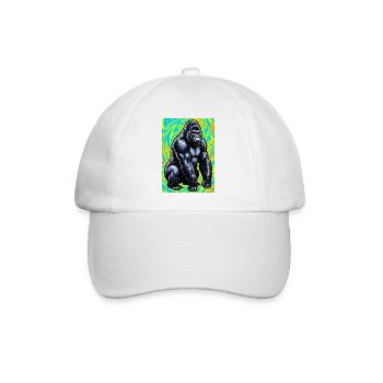 Gorilla - Baseballkappe - Weiß/Weiß - Vorne