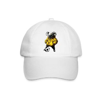 Fussball Koala - Baseballkappe - Weiß/Weiß - Vorne