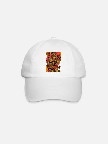 Chinesischer Drache Kunst - Baseballkappe - Weiß/Weiß