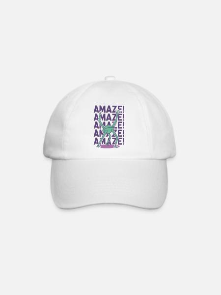 Rocky Amaze Alien-Gruß - Baseballkappe - Weiß/Weiß