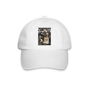 Zukunft Dystopie Retro Design - Baseballkappe - Weiß/Weiß - Vorne