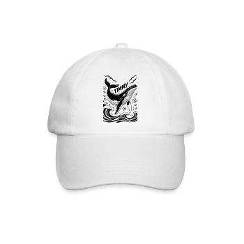 Timmy der Wal  - Baseballkappe - Weiß/Weiß - Vorne