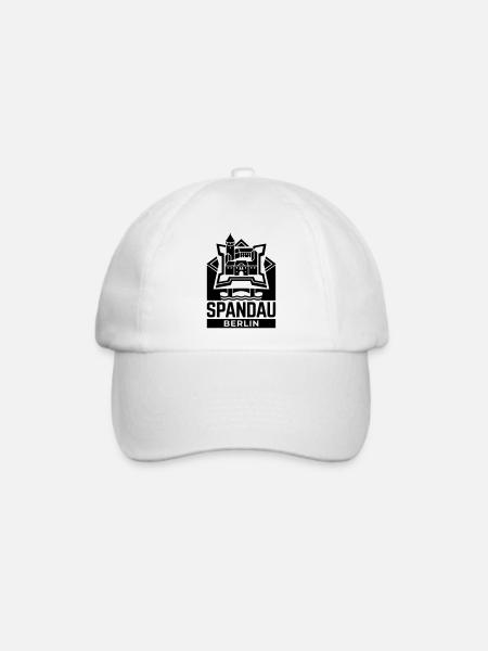 Berlin Spandau Zitadelle Silhouette Wahrzeichen - Baseballkappe - Weiß/Weiß