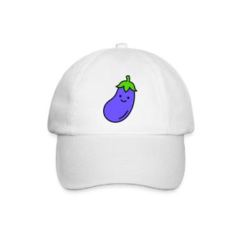 Aubergine - Baseballkappe - Weiß/Weiß - Vorne