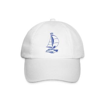 Segeln Katamaran Jacht Segelsport Silhouette  - Baseballkappe - Weiß/Weiß - Vorne