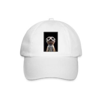 Meerkat Erdmännchen - Baseballkappe - Weiß/Weiß - Vorne
