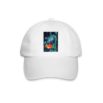 Neon-Nebel mit orangefarbenem Kern - Baseballkappe - Weiß/Weiß - Vorne