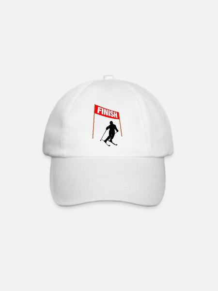 Ski-Ziellinie - Baseballkappe - Weiß/Weiß