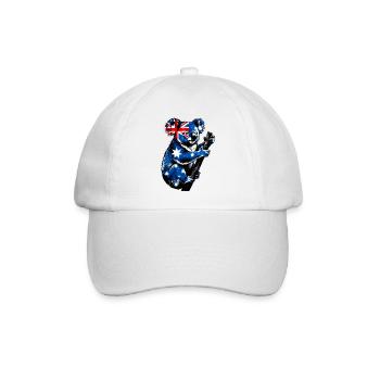 Koala Australien Australier - Baseballkappe - Weiß/Weiß - Vorne