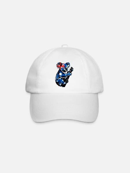 Koala Australien Australier - Baseballkappe - Weiß/Weiß