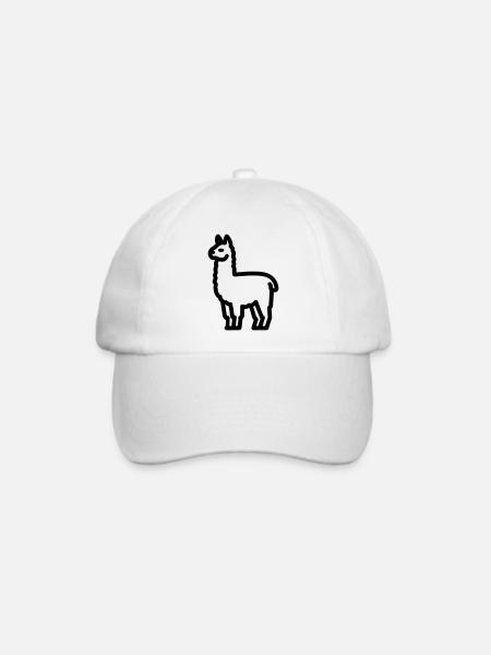Baby Llama - Baseballkappe - Weiß/Weiß