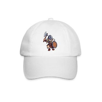 Kämpfender Germane - Baseballkappe - Weiß/Weiß - Vorne