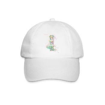 Aikido Einheitliches farbiges Kanji-Kalligraphie-Design - Baseballkappe - Weiß/Weiß - Vorne