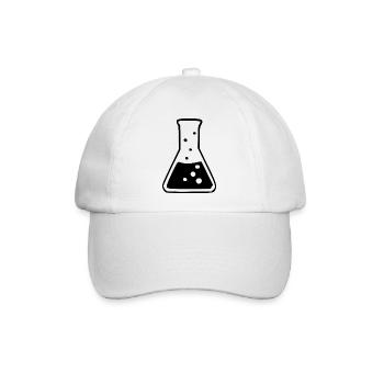 Chemie_Symbol_schwarzweiss_Wissenschaft_science - Baseballkappe - Weiß/Weiß - Vorne