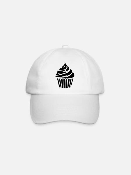 Cupcake Muffin Bäckerei backen Geschenk - Baseballkappe - Weiß/Weiß