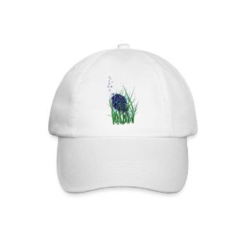 Abstrakter Fisch im Unterwasser Seegras Design - Baseballkappe - Weiß/Weiß - Vorne