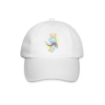 Regenbogenspirale Neon Muster - Baseballkappe - Weiß/Weiß - Vorne