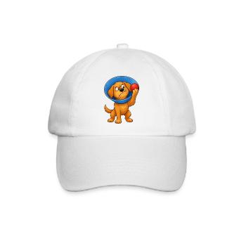 Grummeliger Hundekegel der Scham - Baseballkappe - Weiß/Weiß - Vorne