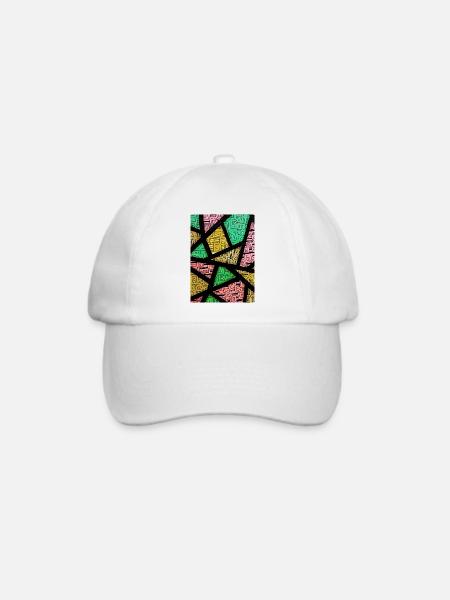 Grafische Trikolore Zen-Kunst - Baseballkappe - Weiß/Weiß