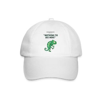 Endometriose-Chamäleon "Hier gibt es nichts zu sehen" - Baseballkappe - Weiß/Weiß - Vorne