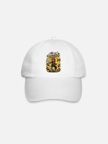 Löwenaura-Farming – +999 Aura - Baseballkappe - Weiß/Weiß