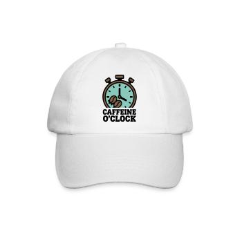 Stoppuhr Kaffee Logo - Baseballkappe - Weiß/Weiß - Vorne