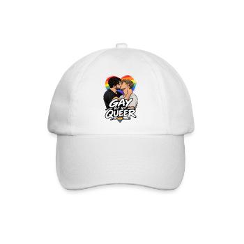 Schwul, aber nicht queer - Baseballkappe - Weiß/Weiß - Vorne