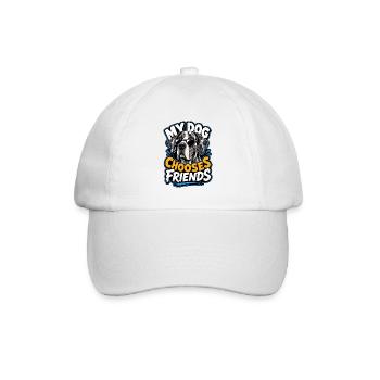 Dogge - Baseballkappe - Weiß/Weiß - Vorne