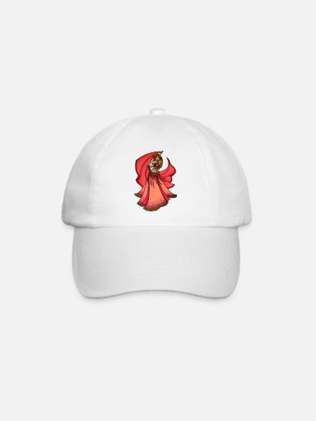 Crimson Bloom Bauchtänzerin - Baseballkappe - Weiß/Weiß