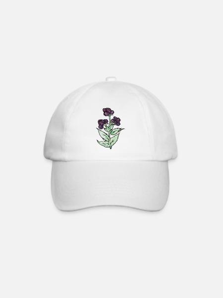 Purple Bloom Botanicals - Baseballkappe - Weiß/Weiß