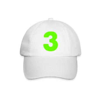 3 - Baseballkappe - Weiß/Weiß - Vorne
