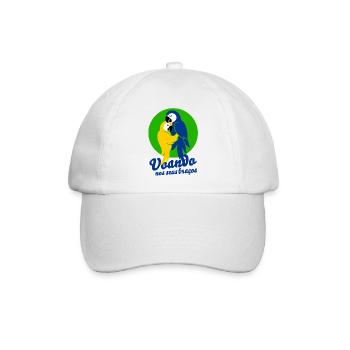 Voando nos seus braços – Romantisches Statement - Baseballkappe - Weiß/Weiß - Vorne