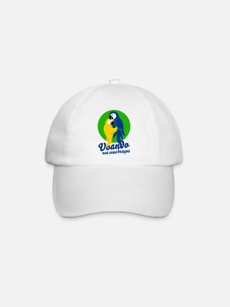 Voando nos seus braços – Romantisches Statement - Baseballkappe - Weiß/Weiß