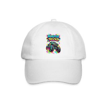 Monster Trucks Graffiti Neon - Baseballkappe - Weiß/Weiß - Vorne
