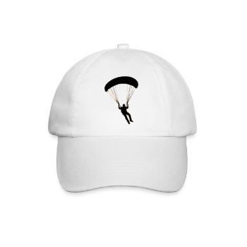 Paragleiter Silhouette - Baseballkappe - Weiß/Weiß - Vorne