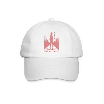 Ctrl Alt Escape Streetwear Silhouette - Baseballkappe - Weiß/Weiß - Vorne