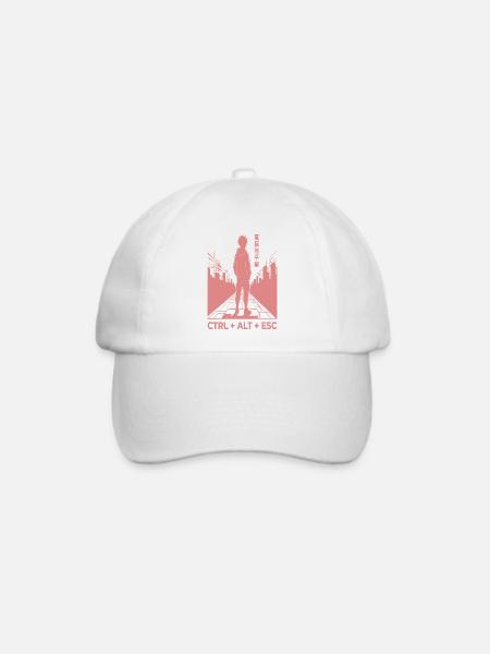 Ctrl Alt Escape Streetwear Silhouette - Baseballkappe - Weiß/Weiß
