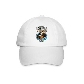 RobVibe Wild Club – Otter Past the Nonsense - Baseballkappe - Weiß/Weiß - Vorne