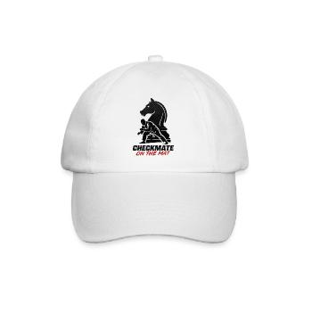 Schachmatt auf der Matte – BJJ - Baseballkappe - Weiß/Weiß - Vorne
