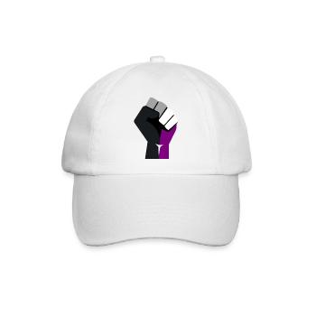 asexuell erhobene Faust - Baseballkappe - Weiß/Weiß - Vorne